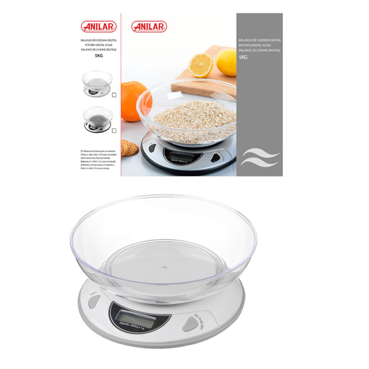 Electronic Kitchen Scale - Silver