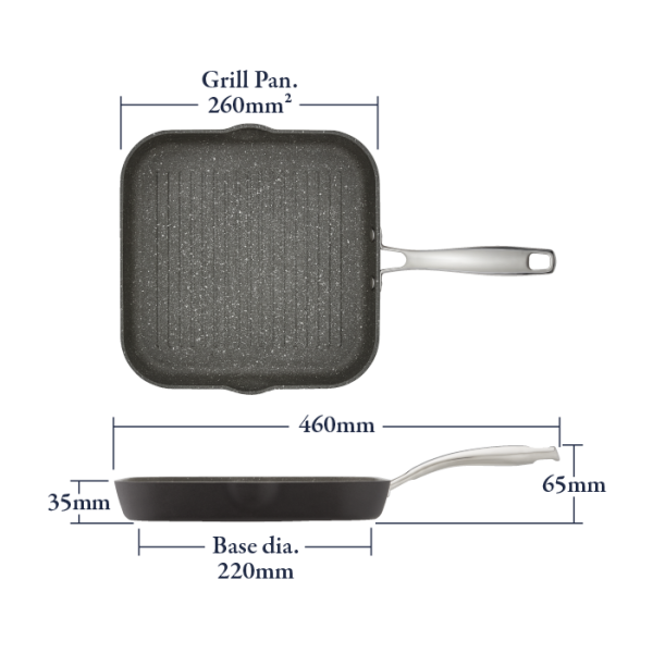 Stellar Rocktanium 26cm Non-Stick Grill Pan
