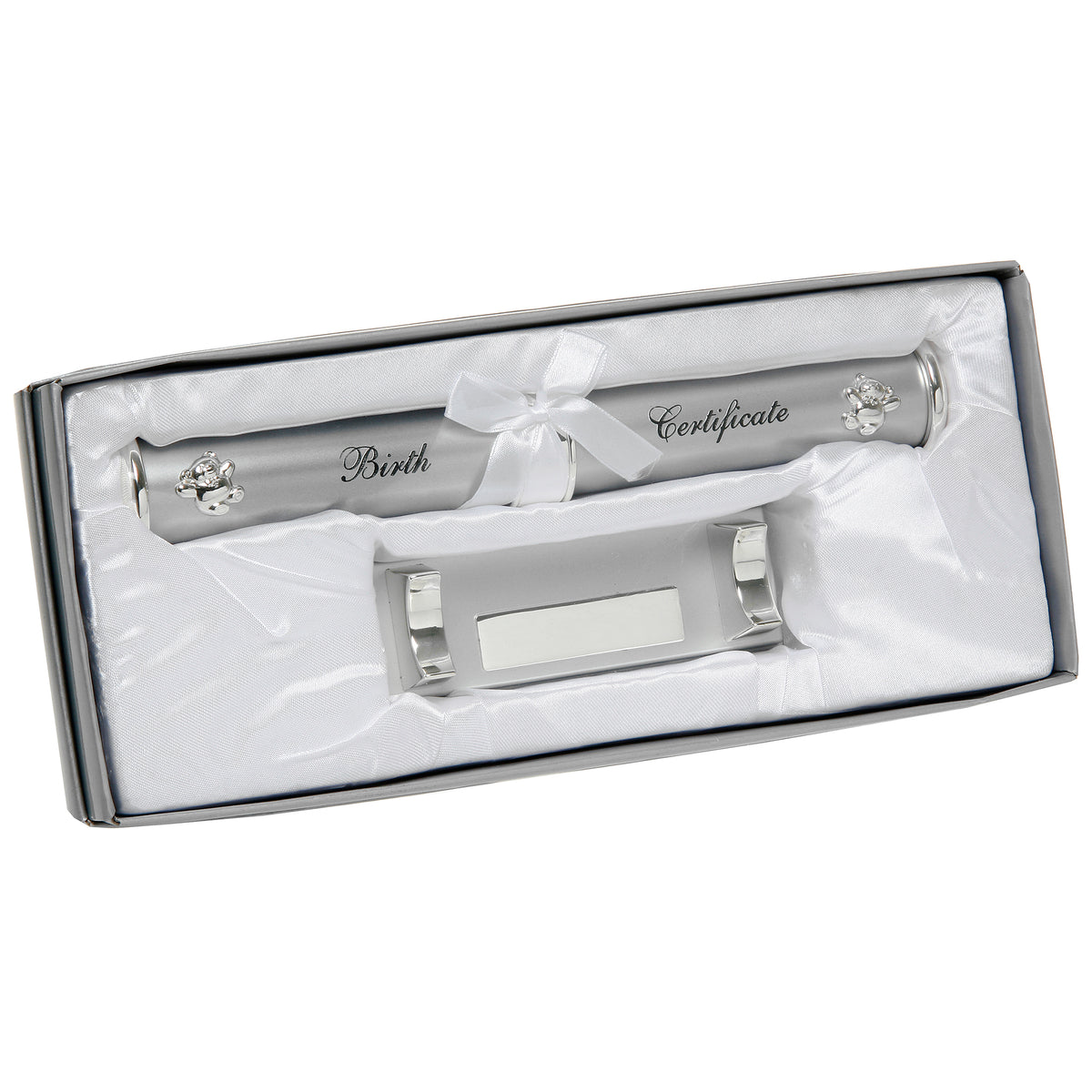 Silver Plated Birth Certificate Holder