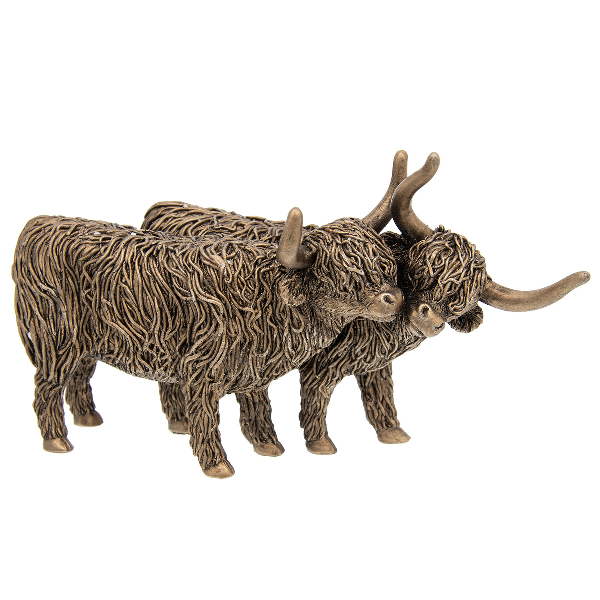 Pair of Highland Cows Bronze Ornament