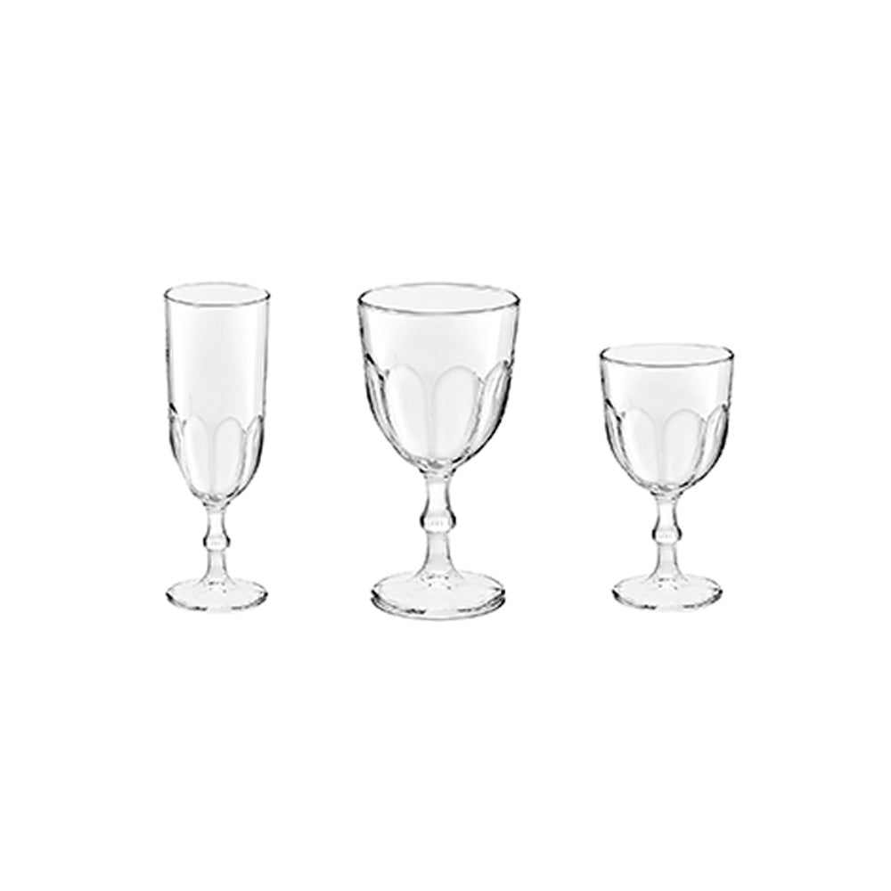 18 Pieces Glassware Drinks Set - White Wine, Red Wine &amp; Champagne