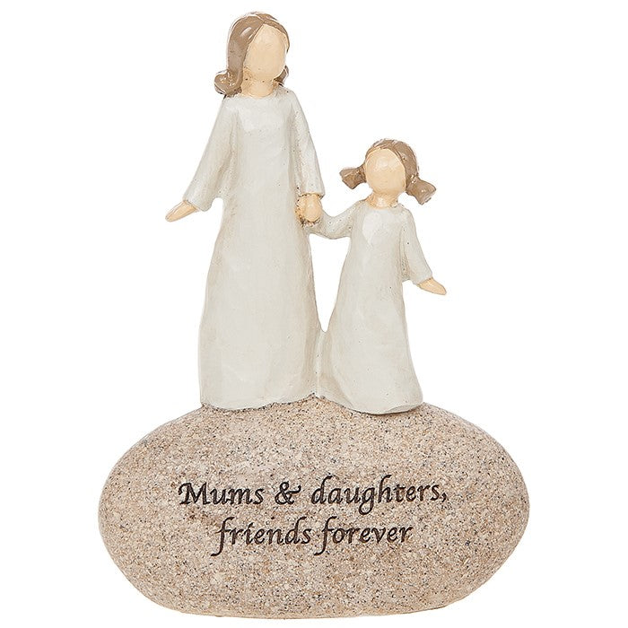 Mum and Daughter Sentiment Stone Figurine