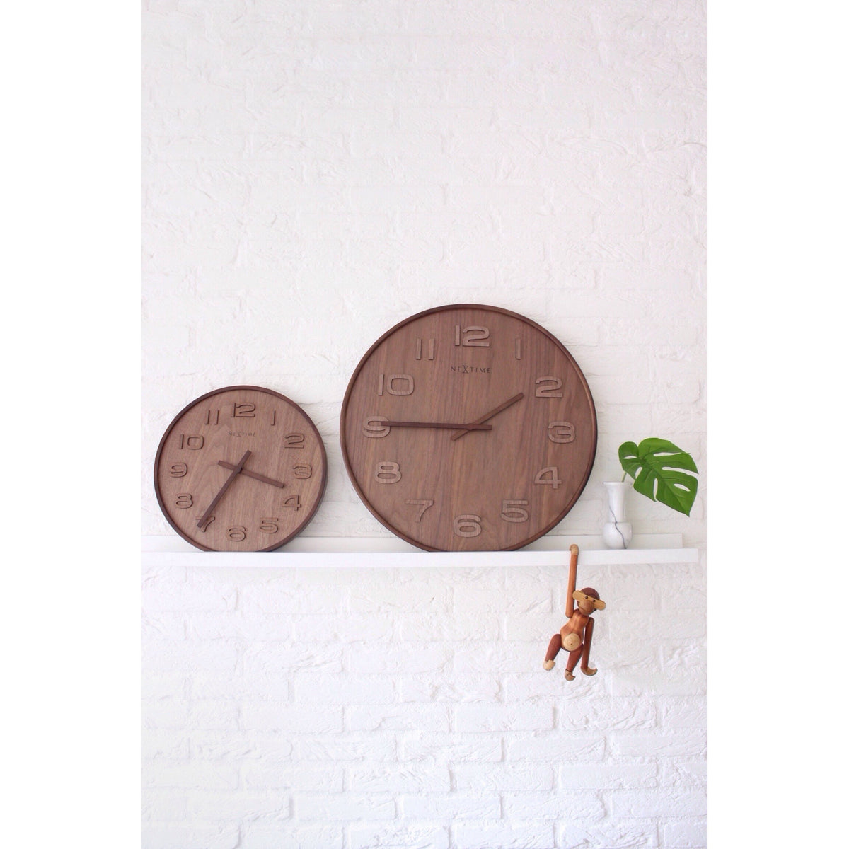 NeXtime - Wall clock – 53 x 3 cm - Wood - Brown - &#39;Wood Wood Big&#39;