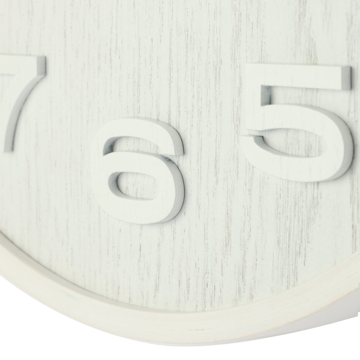 NeXtime - Wall clock – 52.8 x 3 cm - Wood - White - &#39;Wood Wood Big&#39;