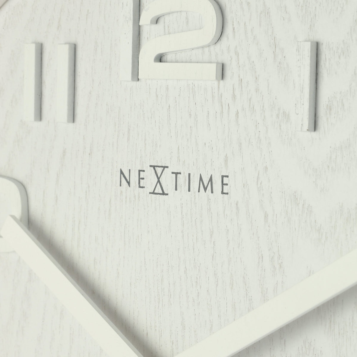 NeXtime - Wall clock – 52.8 x 3 cm - Wood - White - &#39;Wood Wood Big&#39;