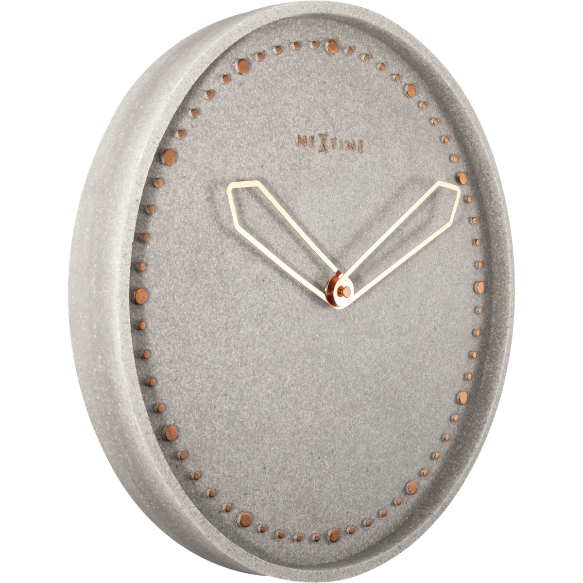 NeXtime - Wall clock - Ø 35 cm - Polyresin – Grey - &#39;Cross&#39;