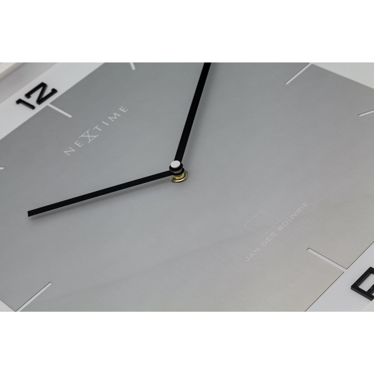 NeXtime - Wall clock - 40 x 40 x 4 cm - Wood - White - &#39;Square Wall&#39;