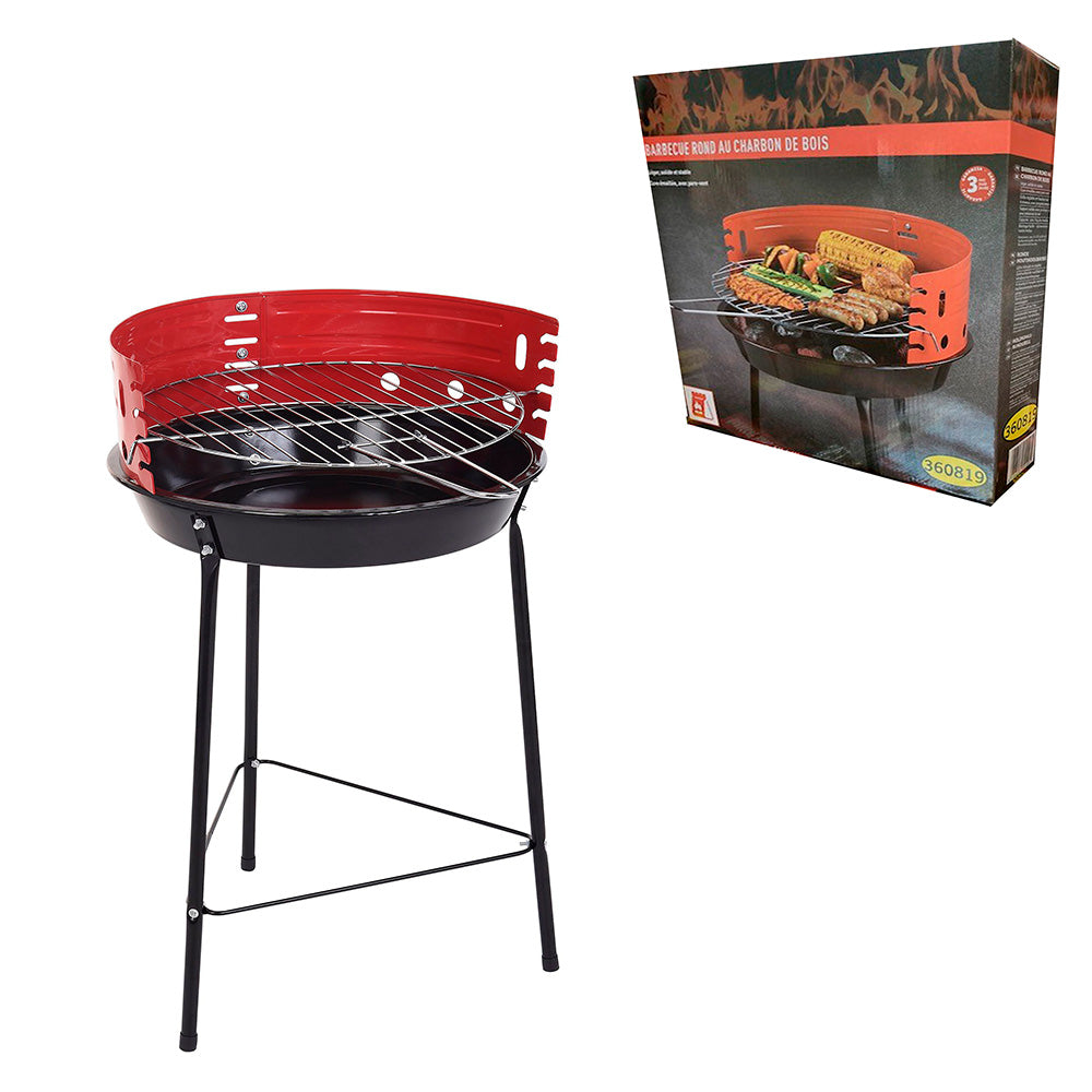 Outdoor Standing Round Charcoal Barbecue 30cm