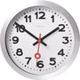 NeXtime 19cm Table & Wall Clock - Silver Brushed Aluminium