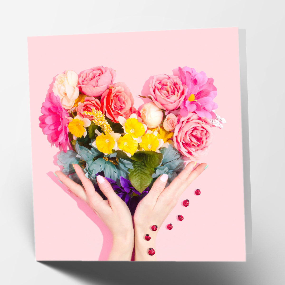 Flowers Heart Card