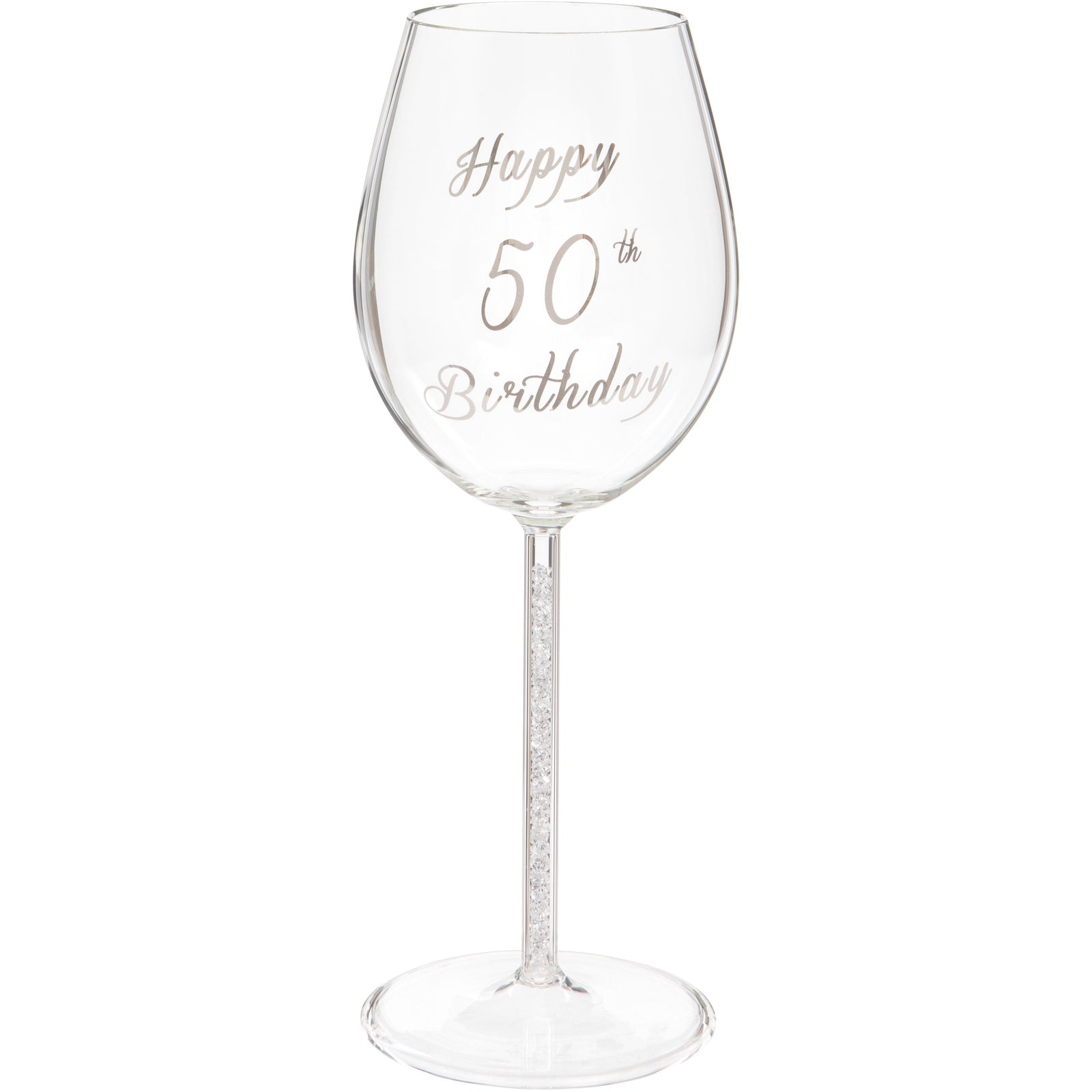 50th Birthday Wine Glass