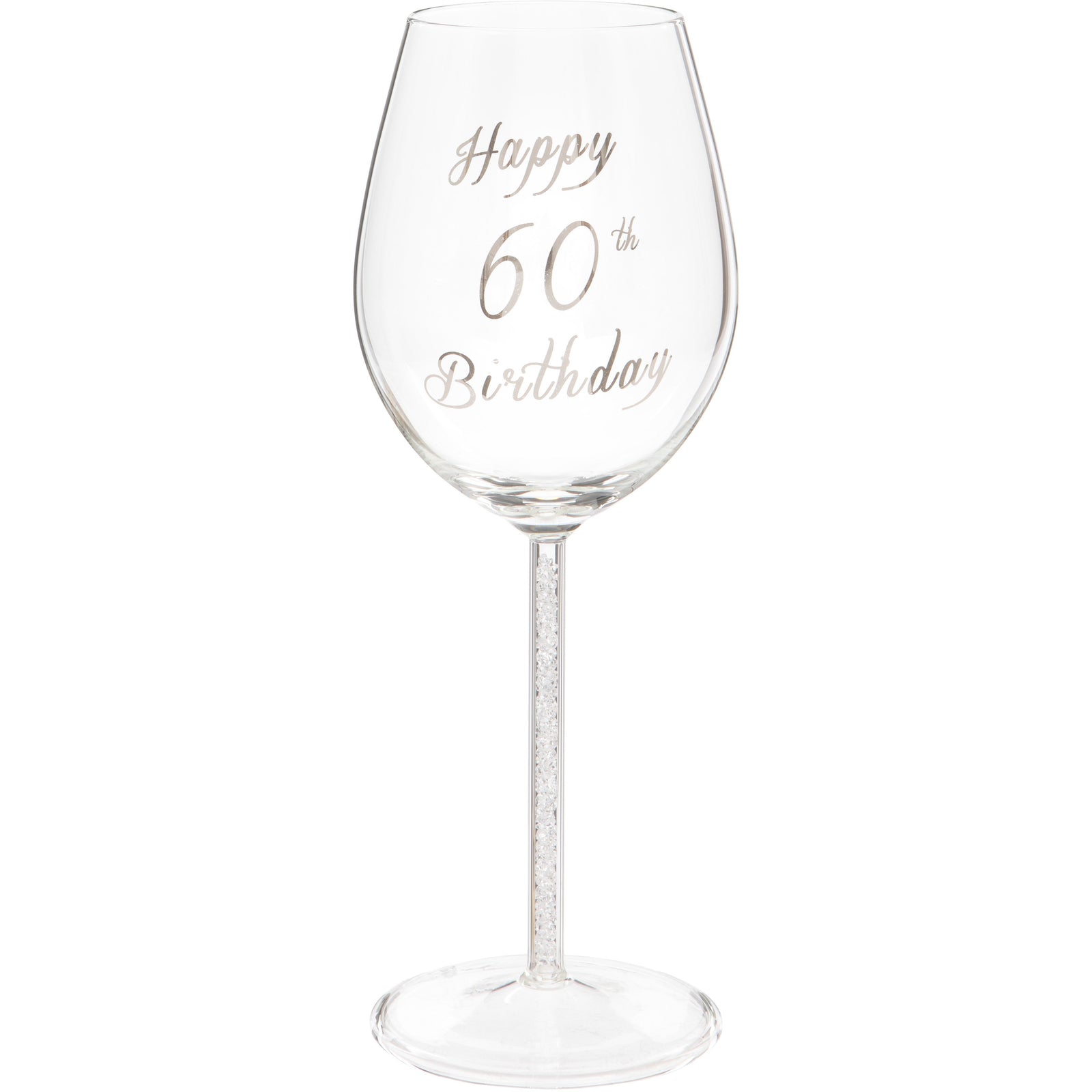 60th Birthday Wine Glass
