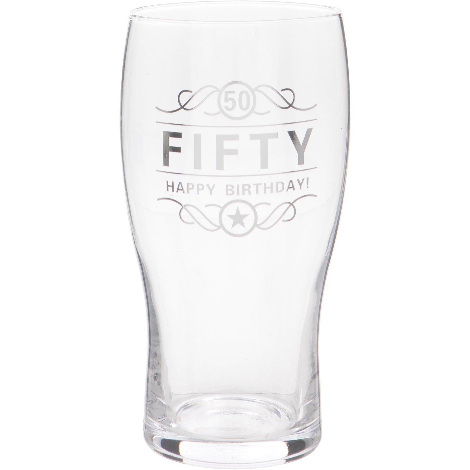 50th Birthday Beer Glass