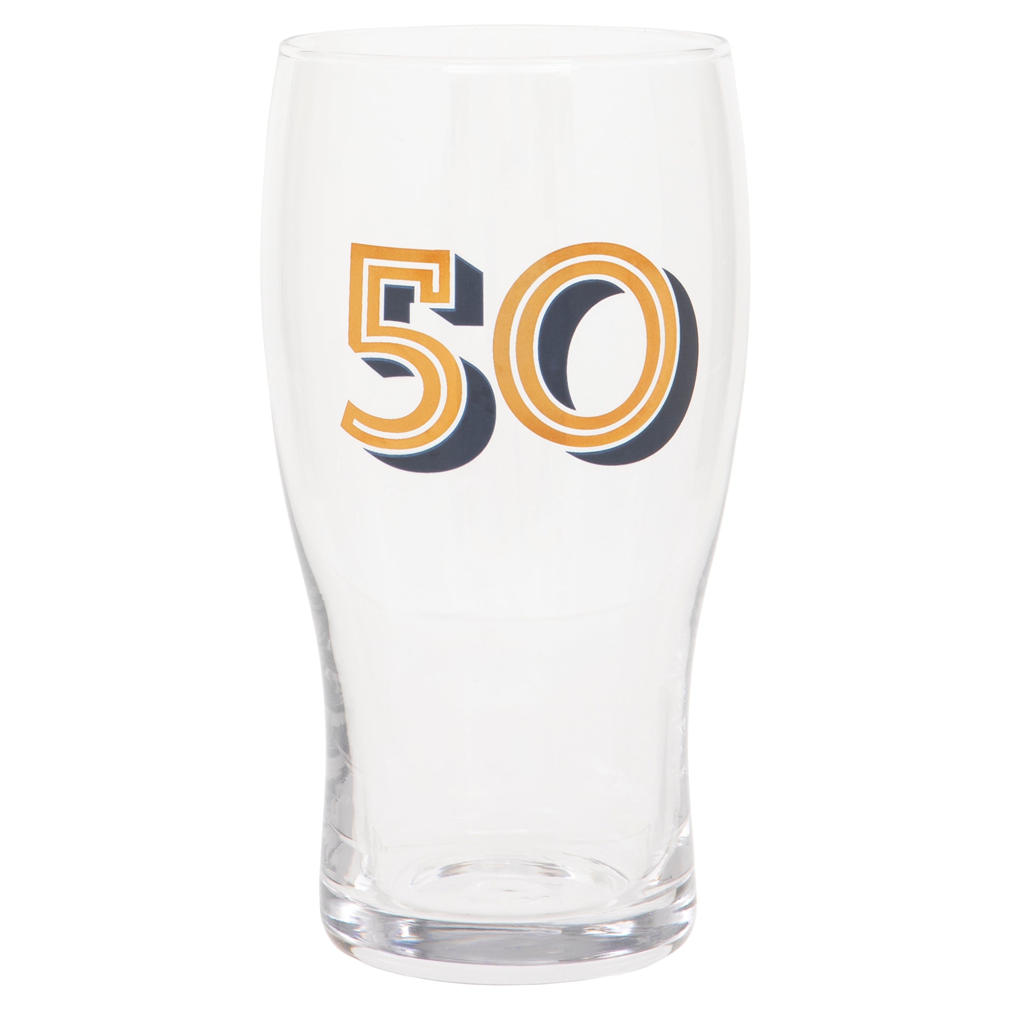 Gold Collection 50th Birthday Beer Pint Glass
