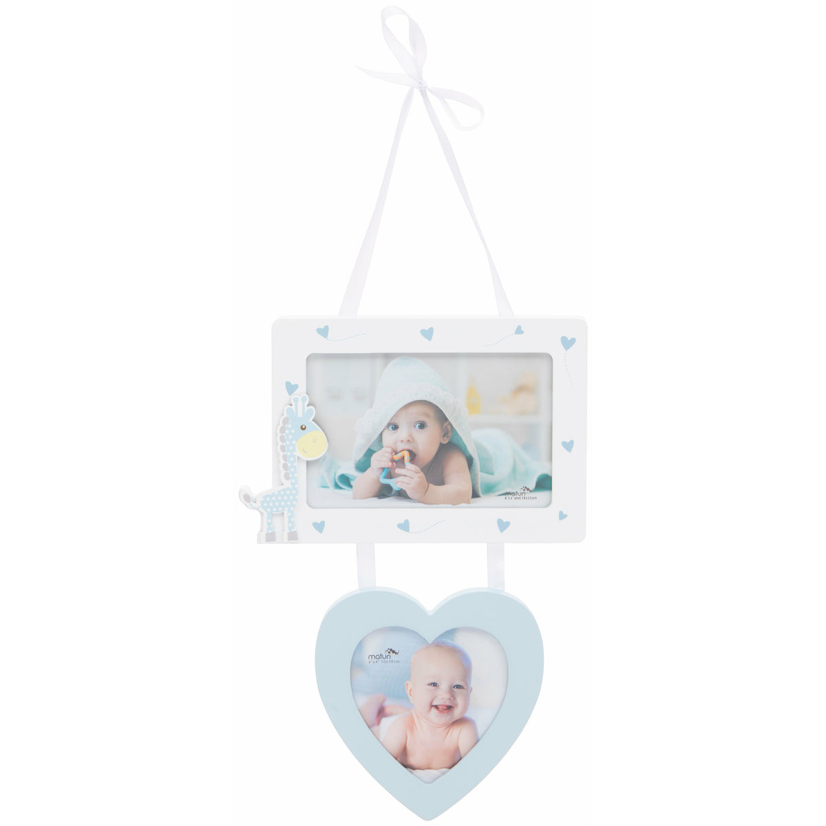 Blue Giraffe Twin Hanging 6 x 4 Inches Photo Frame