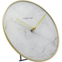 NeXtime 20cm Table & Wall Clock - White Marble & Gold