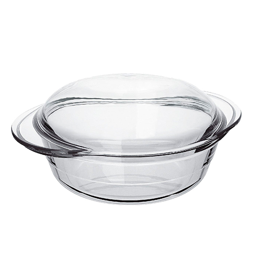 Glass Casserole Oven Dish With Lid - 2.8 Litre