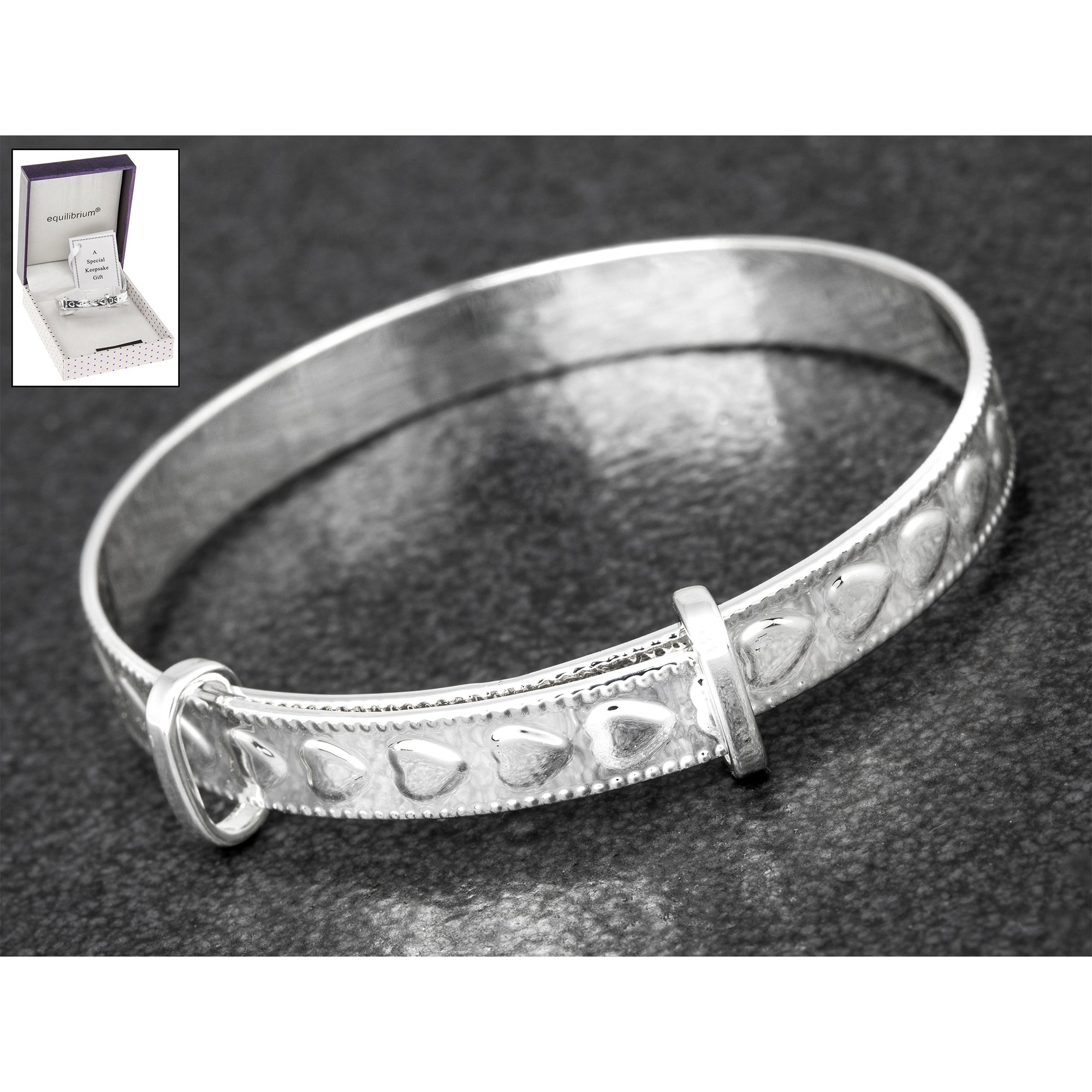 Silver Plated Christening Bangle