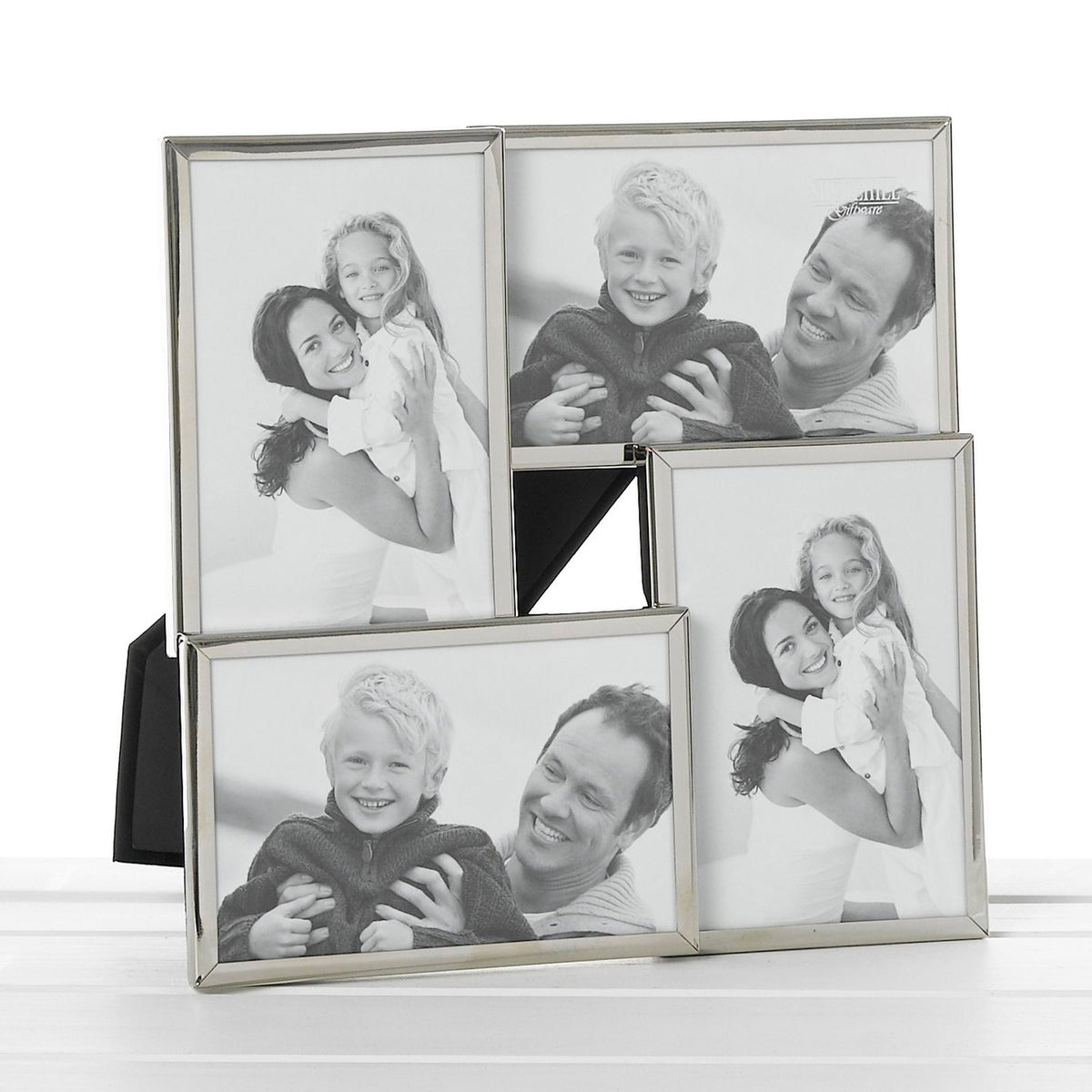 Shiny Silver Collage Photo Frame - 4 Photos