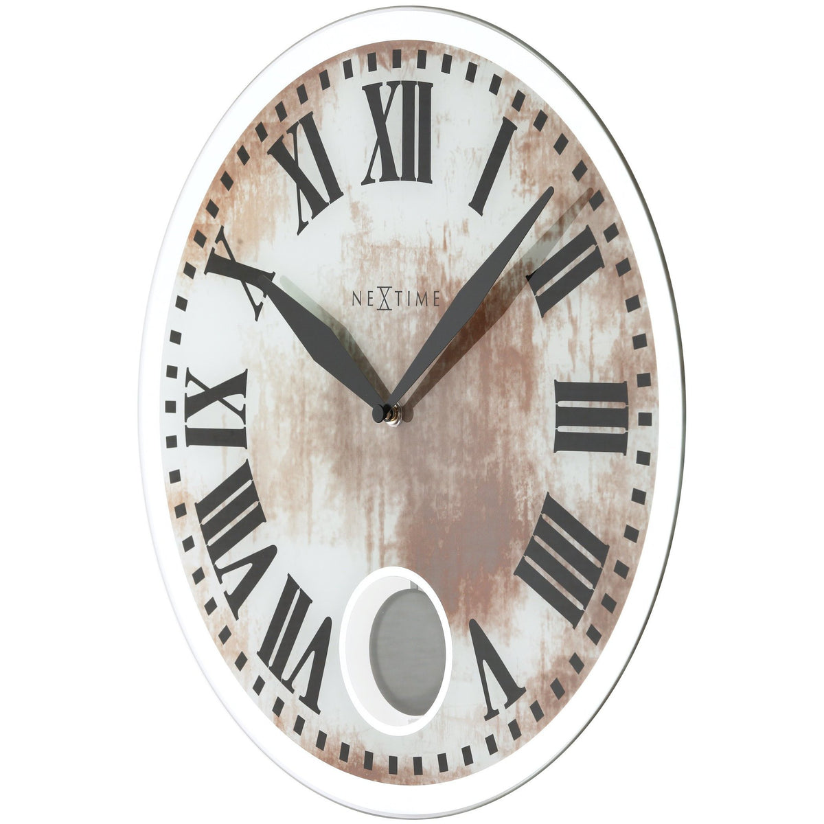 NeXtime - Wall clock – 43 x 4.2 cm - Glass - White - &#39;Romana&#39;