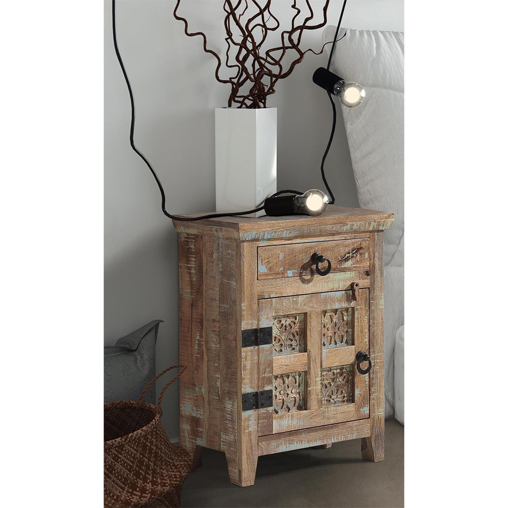 Aravali Mango Wood Bedside Table - Left