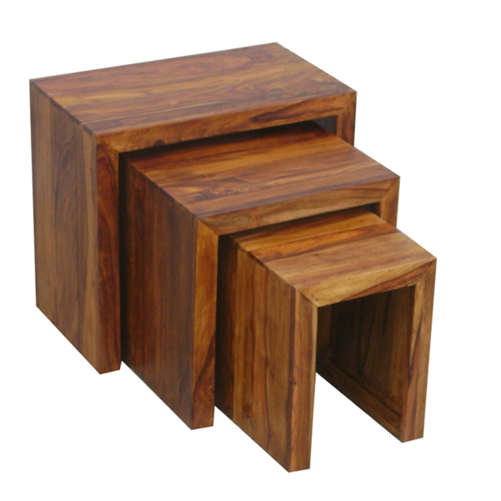 Jaipur Sheesham Wood Nest of 3 Tables