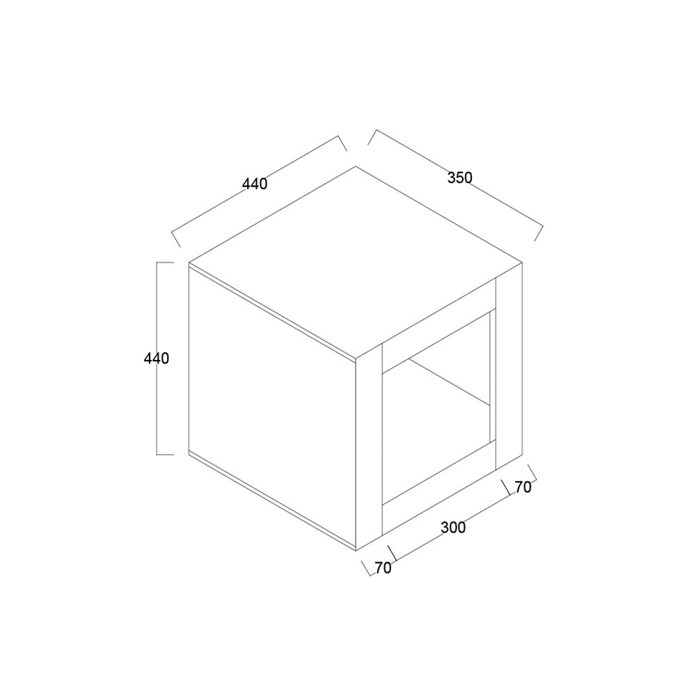 Dakota Mango Wood Cube Display Unit