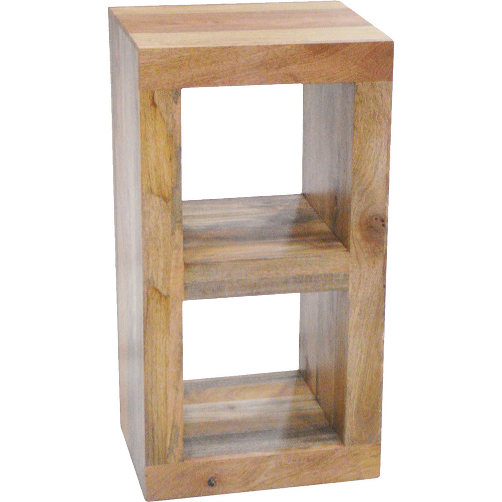 Dakota Light Mango Wood Double Cube Display Unit