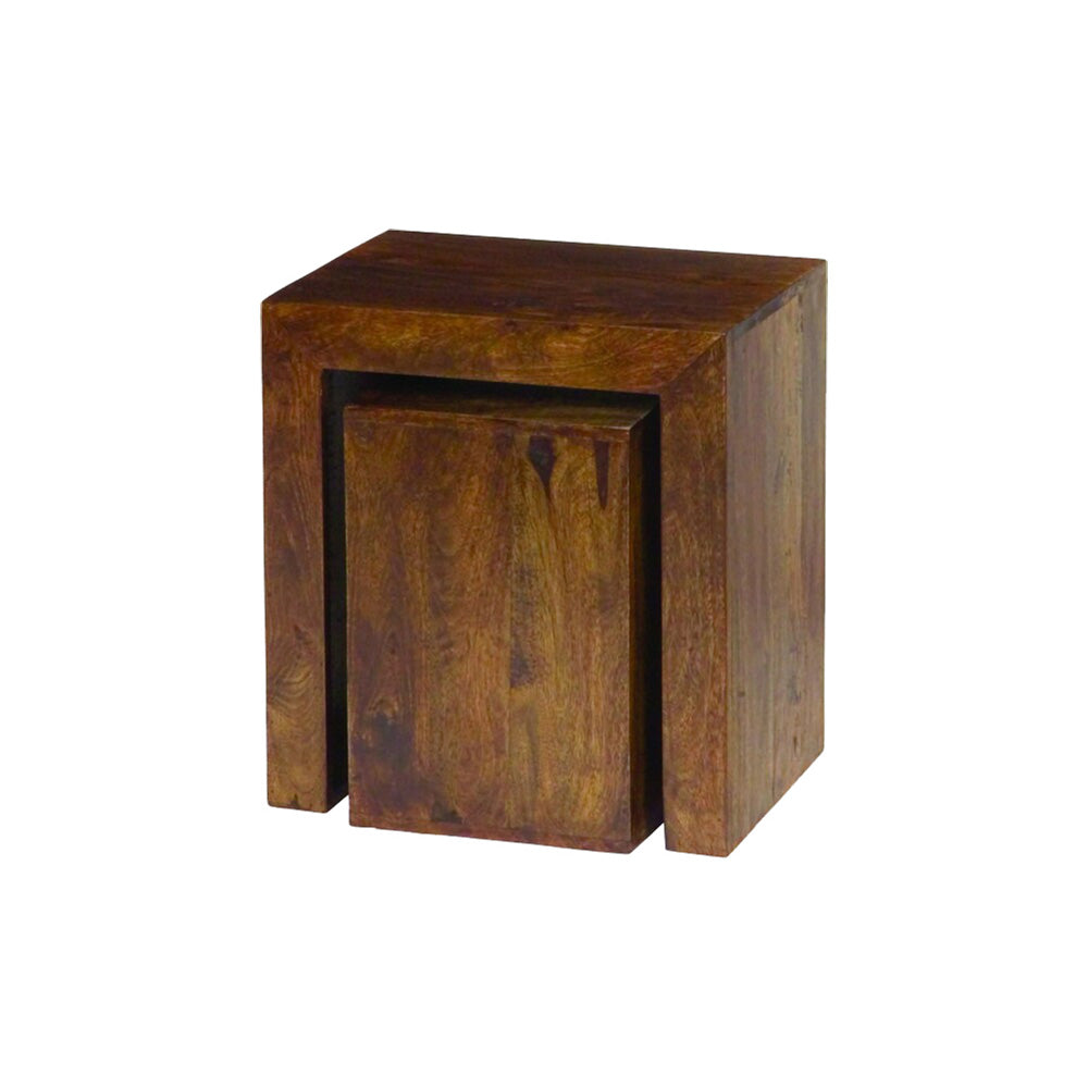 Dakota Mango Wood Cube Nest of Tables