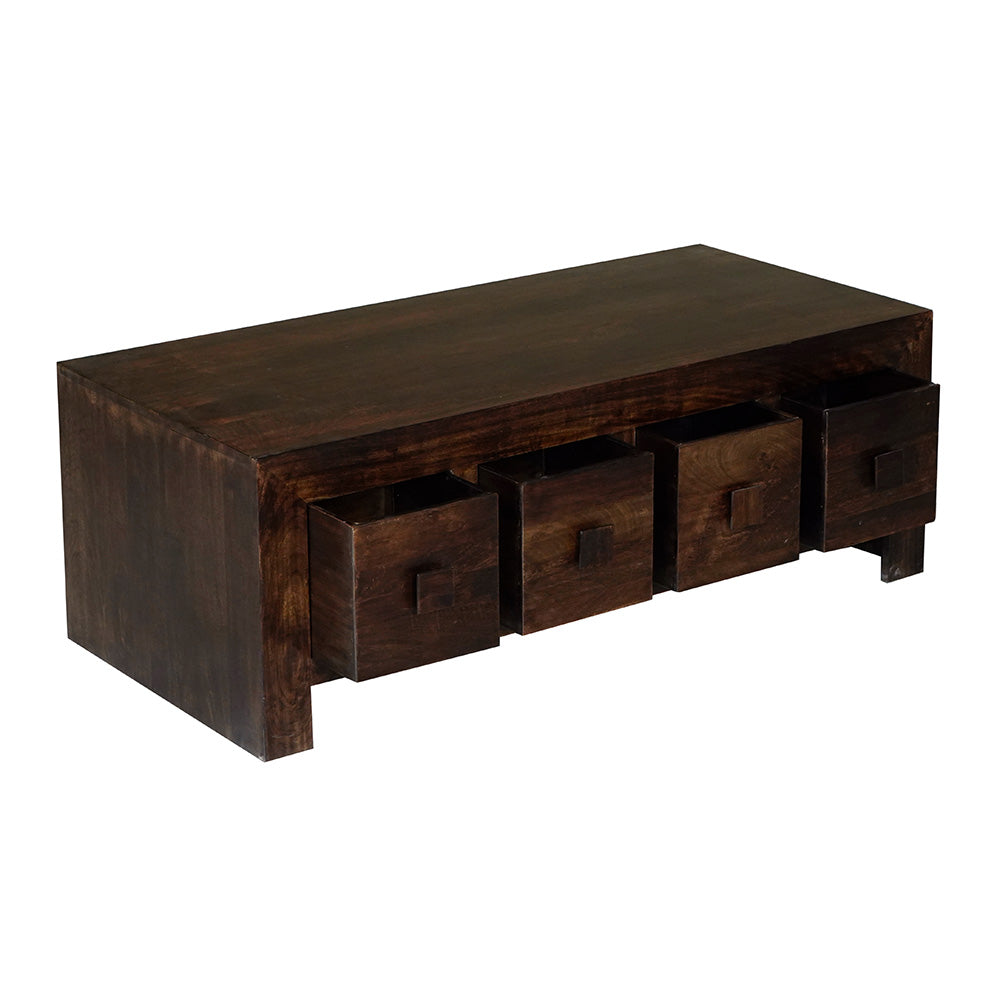 Dakota Mango Wood Eight Drawer Coffee Table