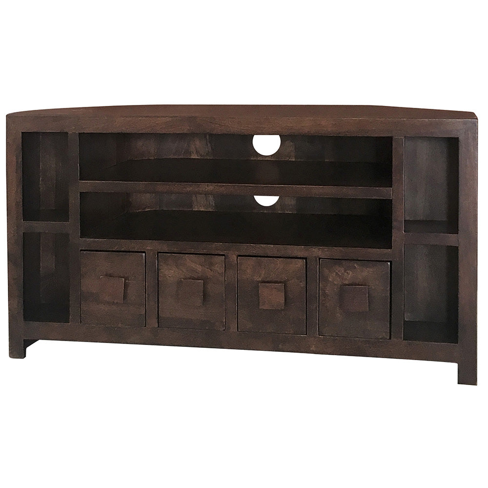 Dakota Mango Wood Corner TV Unit