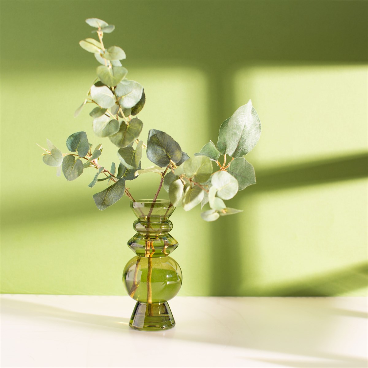 Selina Glass Vase in Green