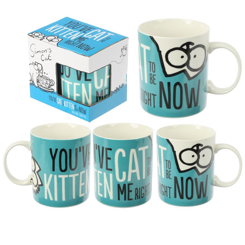 Kitten Slogan Simon's Cat Porcelain Mug Back
