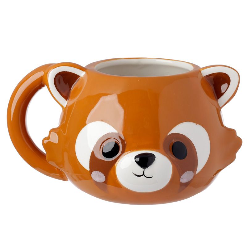 Adoramals Red Panda Head Ceramic Shaped Mug Front