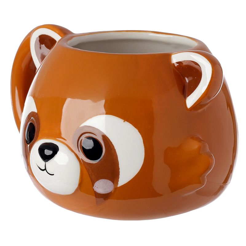 Adoramals Red Panda Head Ceramic Shaped Mug Side