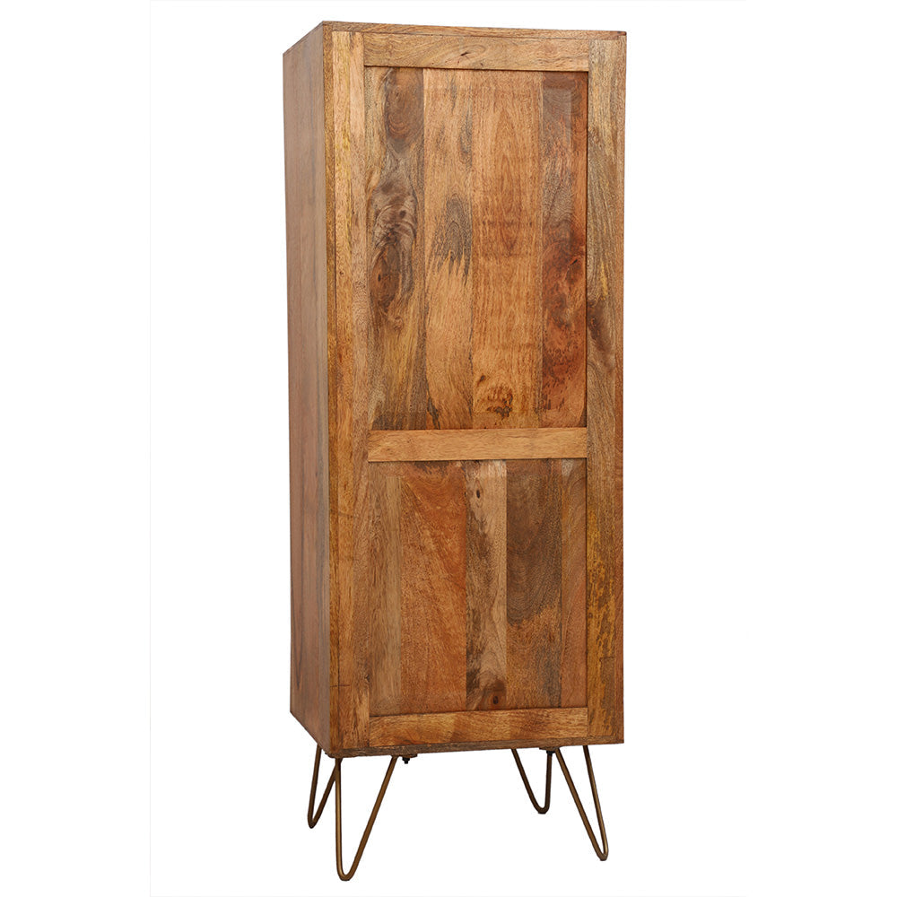 Rattan Brown Mango Wood Cabinet