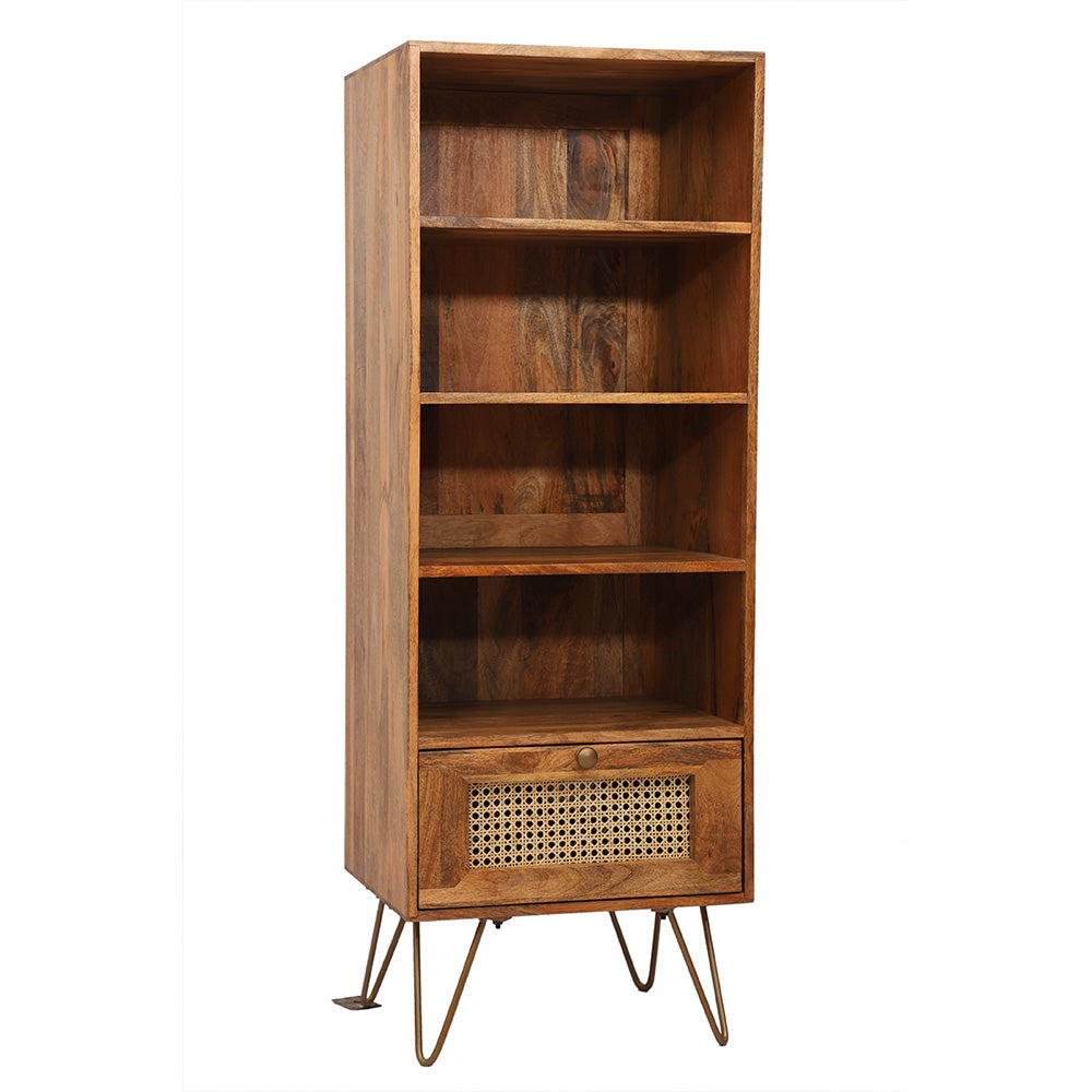 Rattan Brown Mango Wood Cabinet