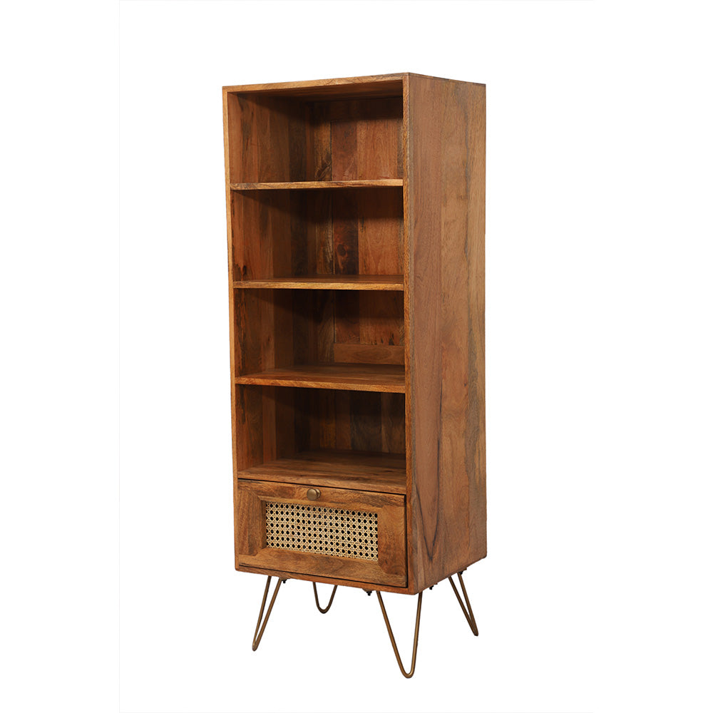 Rattan Brown Mango Wood Cabinet