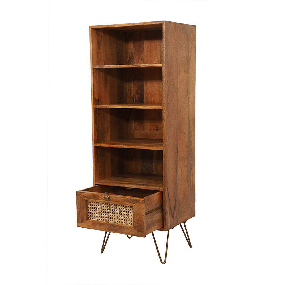 Rattan Brown Mango Wood Cabinet