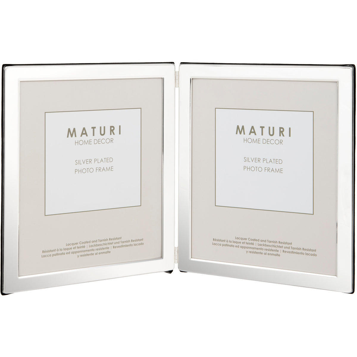 Silver Plated Double Flat Edge Photo Frame 3.5 x 5-inch