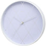 Diamond 30cm Wall Clock - White & Silver