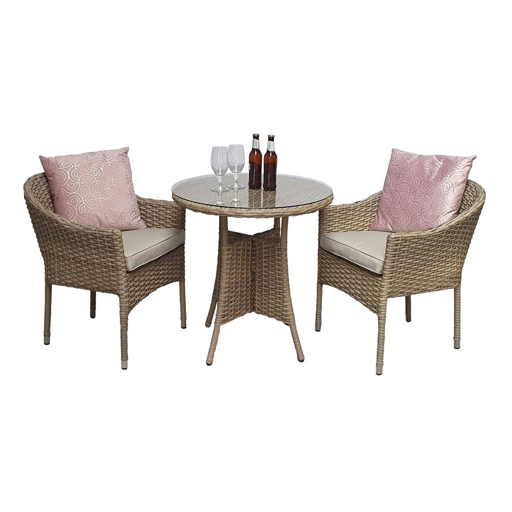 Darcey 2 Seat Bistro Set with Stacking Chairs