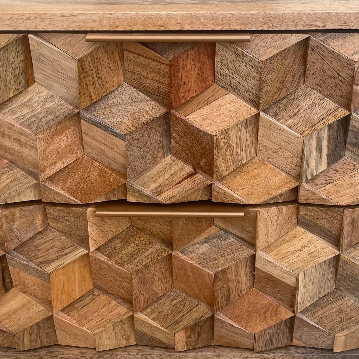 Geometric Mango Wood Medium Sideboard