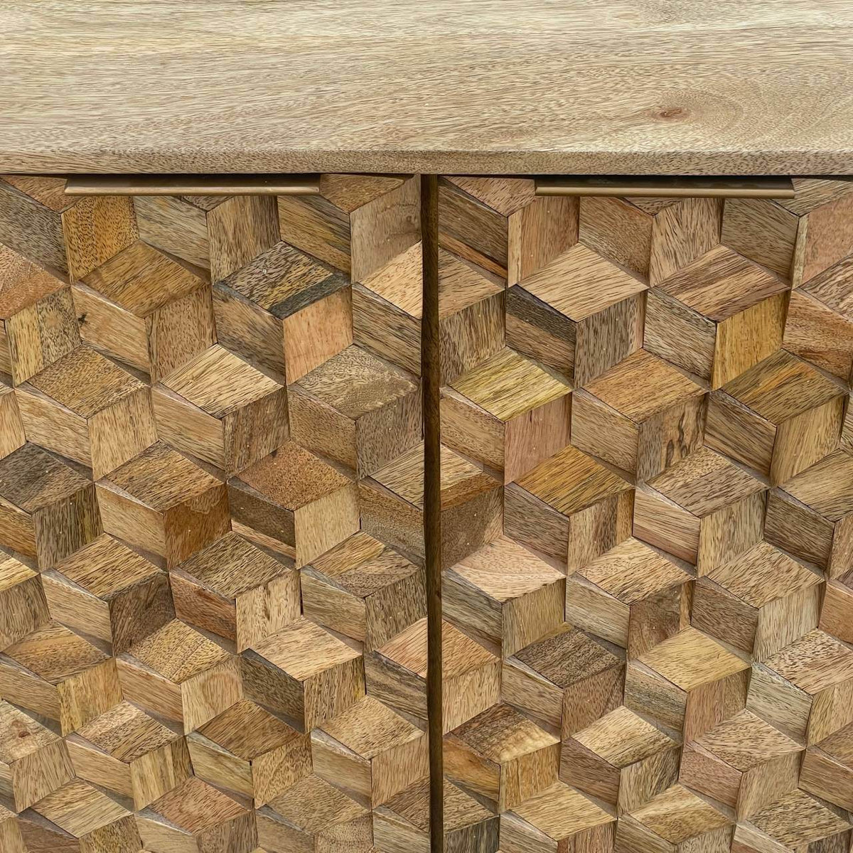 Geometric Mango Wood Medium Sideboard